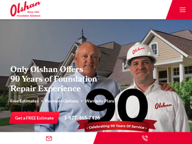 'olshanfoundation.com' screenshot