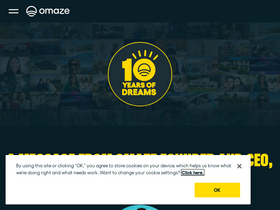 'omaze.com' screenshot