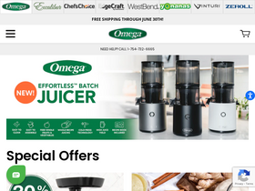 'omegajuicers.com' screenshot