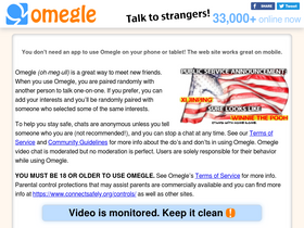 'omegle.com' screenshot