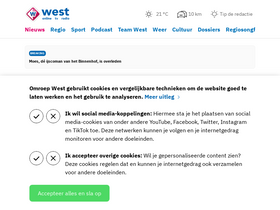 'omroepwest.nl' screenshot