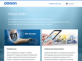 'omron.eu' screenshot