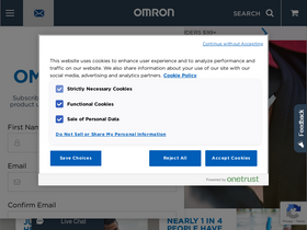 'omronhealthcare.com' screenshot