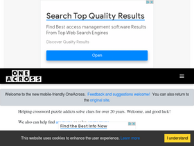 'oneacross.com' screenshot