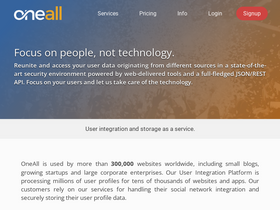 'oneall.com' screenshot