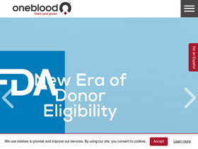 'oneblood.org' screenshot