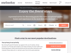 'onefinestay.com' screenshot