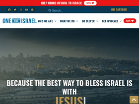 'oneforisrael.org' screenshot