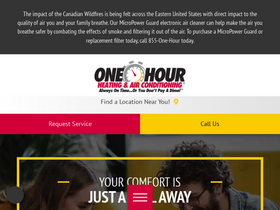 'onehourheatandair.com' screenshot