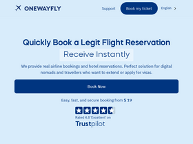 'onewayfly.com' screenshot