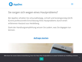 'online-hautarzt.net' screenshot