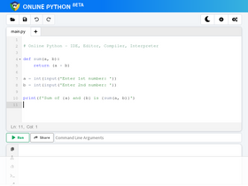'online-python.com' screenshot