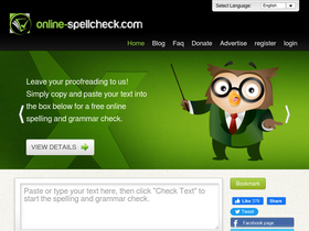 'online-spellcheck.com' screenshot