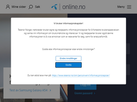 'online.no' screenshot