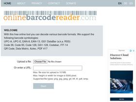 'onlinebarcodereader.com' screenshot
