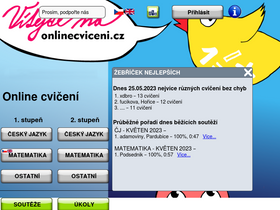 'onlinecviceni.cz' screenshot