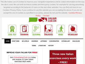 'onlineitalianclub.com' screenshot