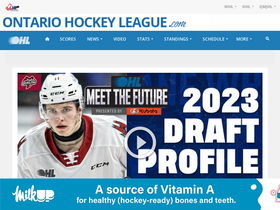 'ontariohockeyleague.com' screenshot