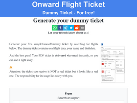 'onwardflightticket.com' screenshot
