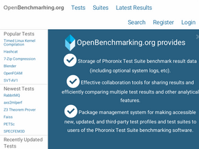 'openbenchmarking.org' screenshot