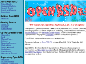 'openbsd.org' screenshot
