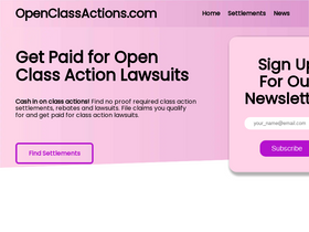 'openclassactions.com' screenshot