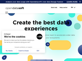 'opendatasoft.com' screenshot