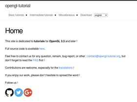 'opengl-tutorial.org' screenshot