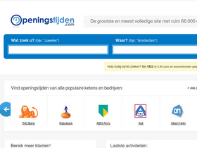 'openingstijden.com' screenshot