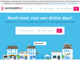 'openingstijden.nl' screenshot