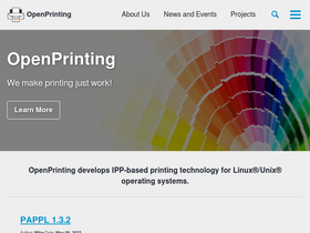 'openprinting.org' screenshot