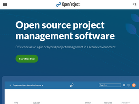 'openproject.org' screenshot