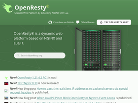 'openresty.org' screenshot