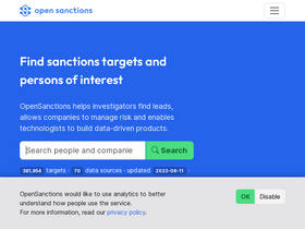 'opensanctions.org' screenshot
