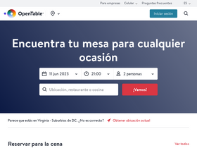 'opentable.com.mx' screenshot
