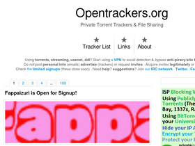 'opentrackers.org' screenshot