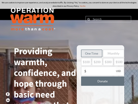 'operationwarm.org' screenshot