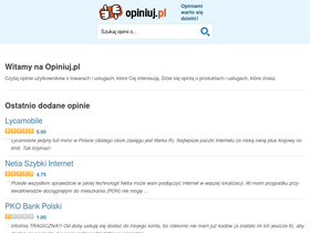 'opiniuj.pl' screenshot