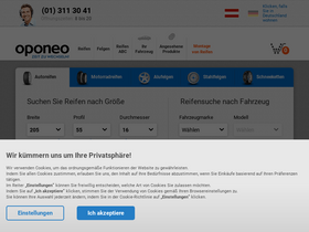 'oponeo.at' screenshot
