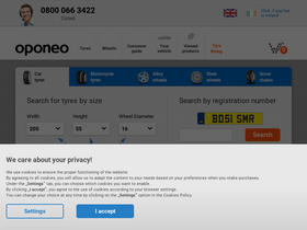 'oponeo.co.uk' screenshot