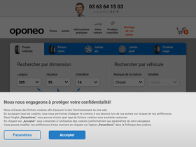 'oponeo.fr' screenshot