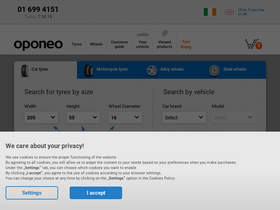 'oponeo.ie' screenshot