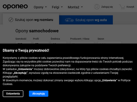 'oponeo.pl' screenshot