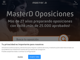 'oposicionesmasterd.es' screenshot