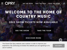 'opry.com' screenshot