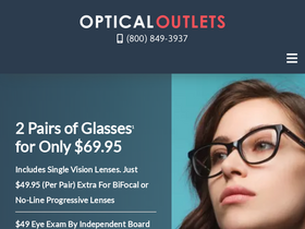 'opticaloutlets.com' screenshot
