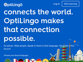 'optilingo.com' screenshot