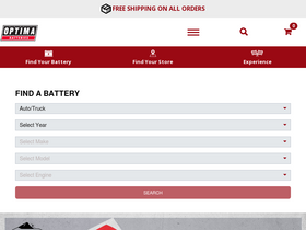 'optimabatteries.com' screenshot