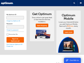 'optimum.net' screenshot