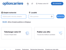 'optioncarriere.be' screenshot